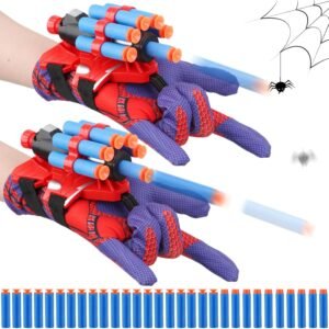 Web Shooters - Juguete para niños, paquete de 2, juguete para niños de 3, 4, 5, 6, 7, 8 años, juguetes para niños con lanzador de guantes de araña, juguetes para niños de 4 a 6 años, regalos de
