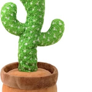 Juguete interactivo de cactus bailarín que imita sonidos, reproduce 120 canciones, recargable por USB, felpa suave, luces LED, regalo de bebé para niños y niñas