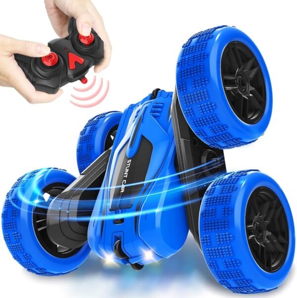 Coche de control remoto, autos RC de doble cara, auto giratorio de 360°, 4WD RC Drift, camión RC rápido de 2.4 GHz, auto de escalada de pared para interiores y exteriores, juguetes para niños,